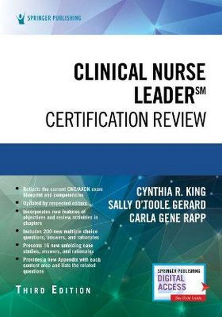 Clinical Nurse Leader Certification Review, Third Edition 3/e