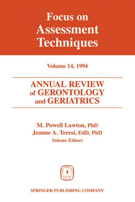 Annual Review of Gerontology and Geriatrics, Volume 14, 1994