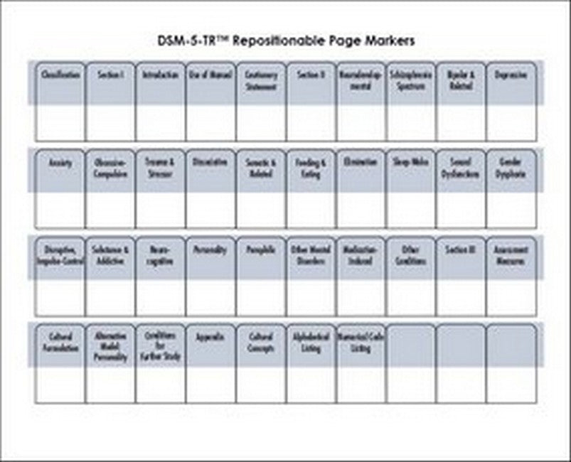 (DSM-5-TR)(TM) Repositionable Page Markers