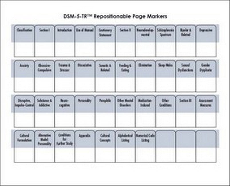 DSM-5-TR (R) Repositionable Page Markers