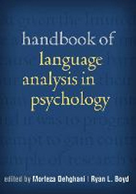 Handbook of Language Analysis in Psychology