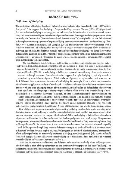 Effective Bullying Prevention