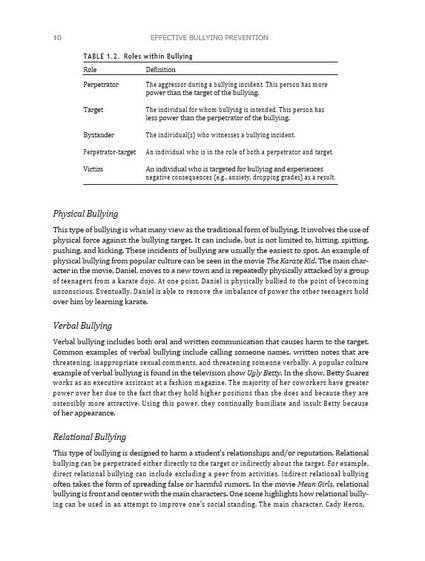 Effective Bullying Prevention