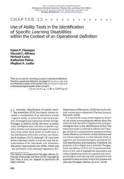 Contemporary Intellectual Assessment, Fourth Edition 4/e